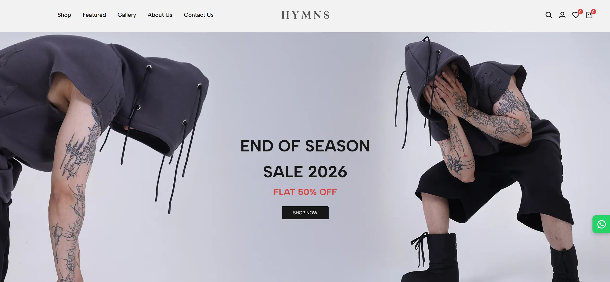Hymnswear front page