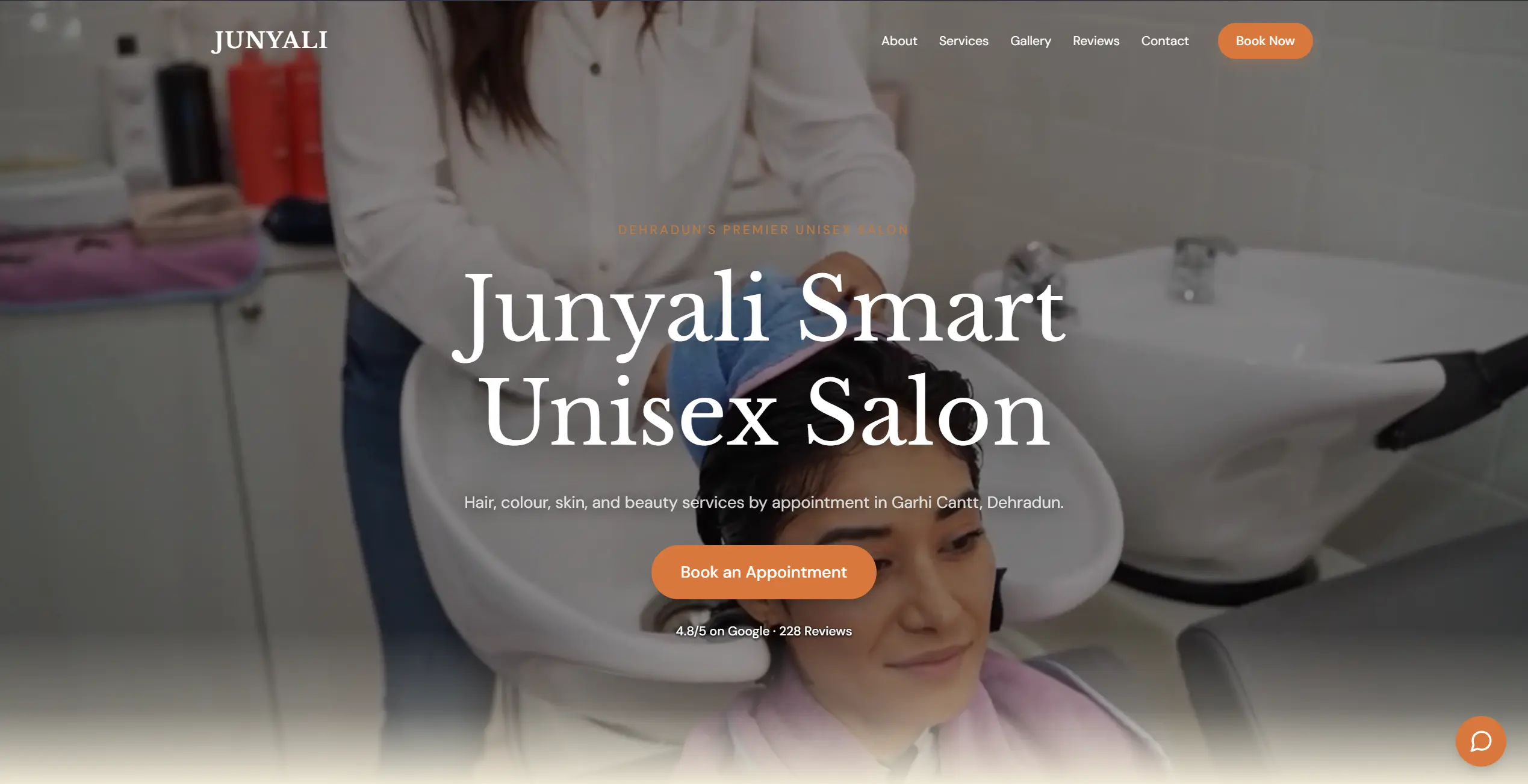 Junyali Salon front page